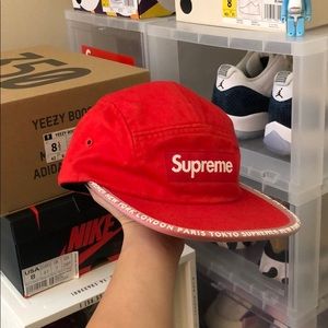 Supreme Tape Hat Red.